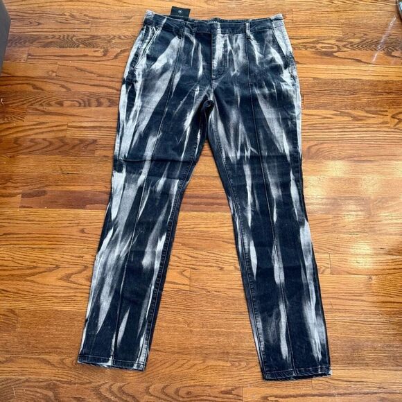Monfrere Grant Skinny Hail Pants. Black/cream. Size 38. - Picture 10 of 10